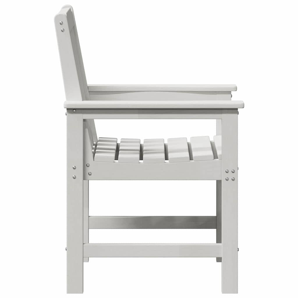 Garden Dining Chair 2 pcs White 65.5 x 59 x 88cm HDPE